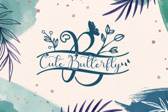 Cute Butterfly Monogram: A Romantic Script Font with Elegance and Versatility