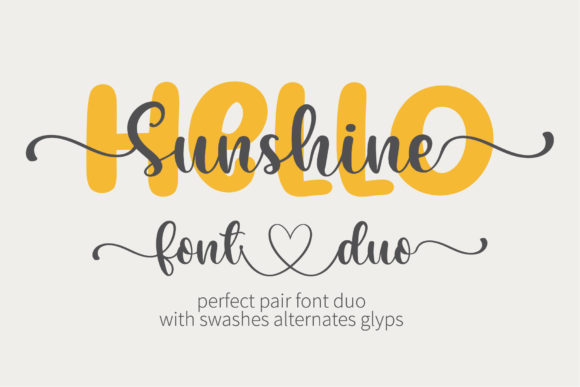 Hello Sunshine: A Delightful Handwritten Font for Creative Projects